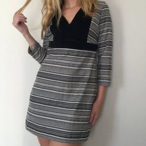 Zara Trafaluc Black Velvet trimmed dress  size S